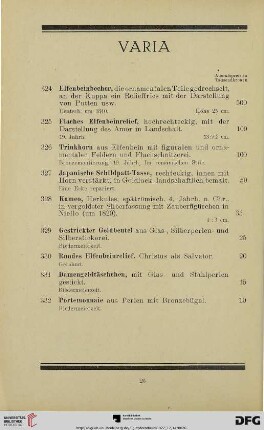 Varia (Nr. 324-332)