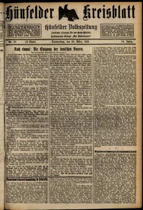 Zweite Ausgabe vom Donnerstag, den 28. März 1929.