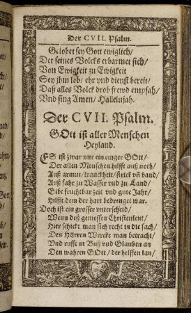 Der CVII. Psalm. - Der CXVIII. Psalm.