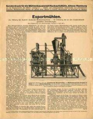 Getreidemühlen für den Export