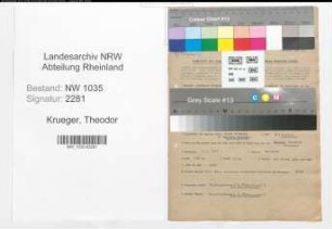 Entnazifizierung Theodor Krueger , geb. 04.02.1898 (Kokereifachmann)
