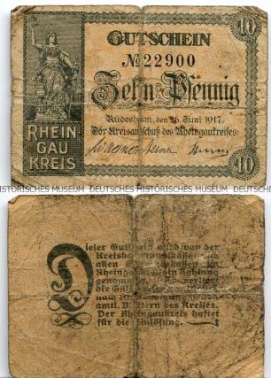 Rüdesheim (Rheingaukreis), 10 Pfennig