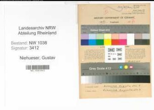 Entnazifizierung Gustav Niehueser , geb. 01.11.1902 (Lokfuehrer)