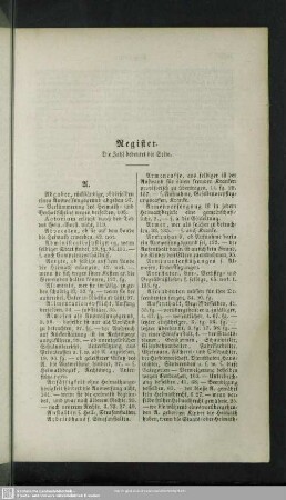 E. Register. Die Zahl bedeutet die Seite
