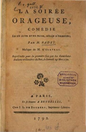 La Soirée Orageuse