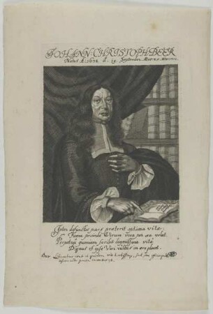 Bildnis des Johann Christoph Beer