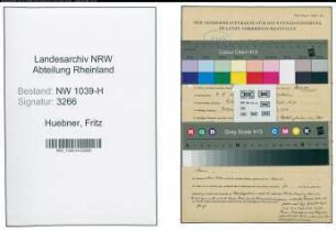 Entnazifizierung Fritz Huebner , geb. 07.08.1899 (Bergmann)