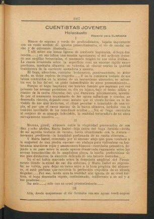 Holocausto : Cuentistas jóvenes