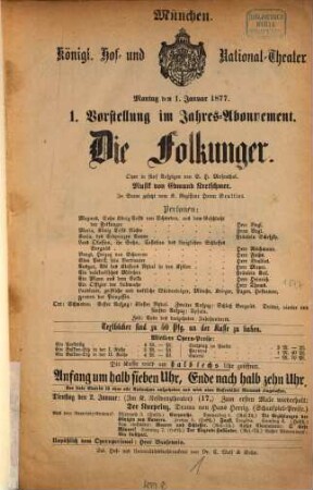 Königliches Hof- und Nationaltheater. 1877
