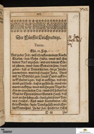 Die Fünffte Leichpredigt