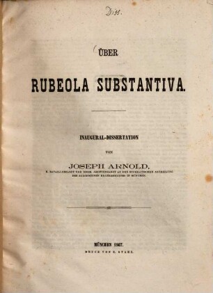 Über Rubeola substantiva