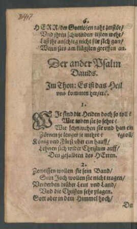 Der ander Psalm Davids.