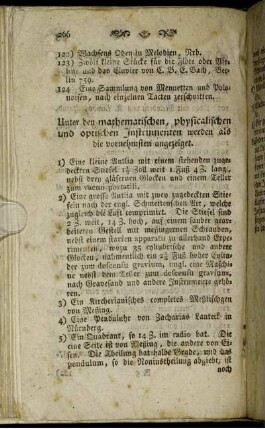 Unter den mathematischen, physicalischen und optischen Instrumenten werden als die vornehmsten angezeiget