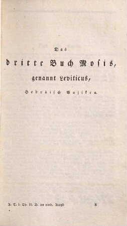 Das dritte und vierte Buch Mosis