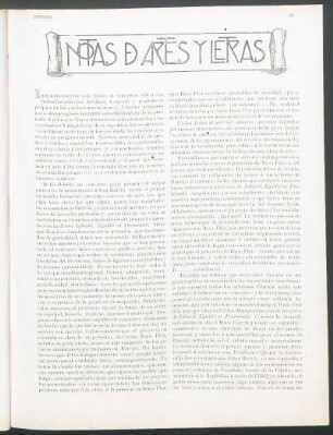Notas de artes y letras
