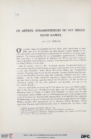 2: Un artiste strasbourgeois du XVIe siécle - David Kandel
