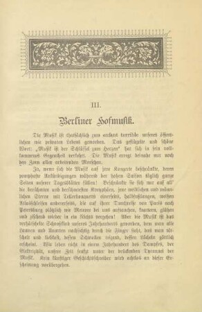 III. Berliner Hofmusik