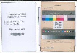 Entnazifizierung Willi Niggemann , geb. 15.07.1898 (Stadtinspektor)