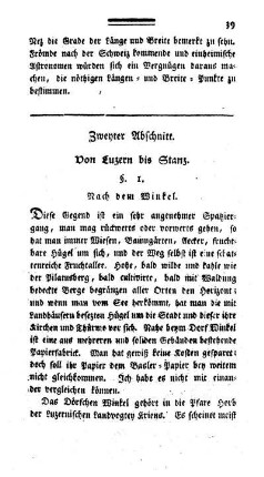 Zweyter Abschnitt. Von Luzern bis Stanz