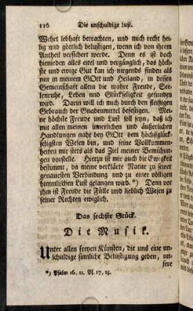 116-130, Das sechste Stück.