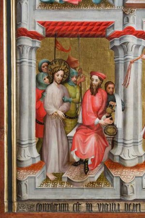 Jakobusaltar — Szenen aus der Legende um Jesus Christus — Christus vor Pilatus