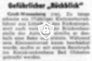 Gefährlicher "Rückblick"