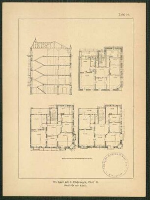 Miethaus mit 3 Wohnungen, Blatt II