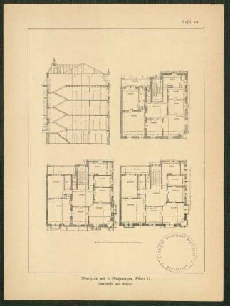 Miethaus mit 3 Wohnungen, Blatt II