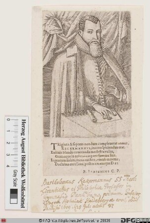Bildnis Bartholomäus Keckermann