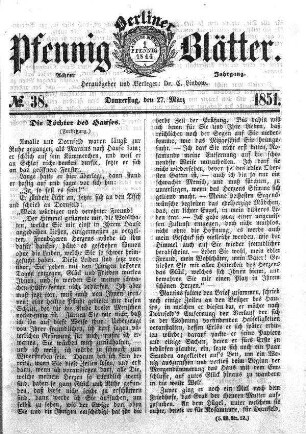 No. 38, Donnerstag,den 27. März.