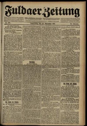 Ausgabe vom Donnerstag, den 29. November 1917.