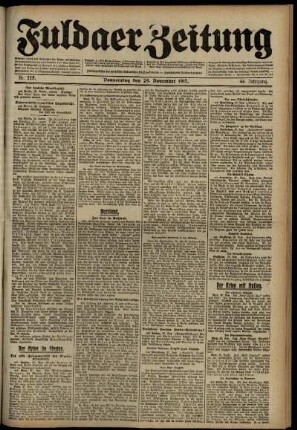 Ausgabe vom Donnerstag, den 29. November 1917.
