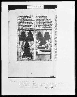 Rudolf von Ems, Weltchronik — Abners Begräbnis, Folio 261verso