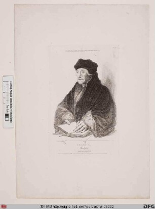 Bildnis Desiderius Erasmus, gen. Erasmus von Rotterdam