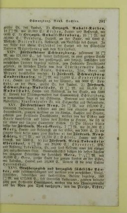 XXV. Fürstenthümer Reuß