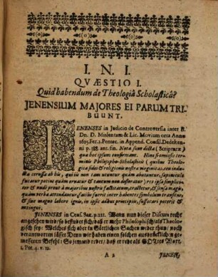 Dissensus theologorum Ienensium hodiernorum a suis maioribus et praedecessoribus
