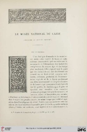 3. Pér. 30.1903: Le Musée national du Caire, [3]