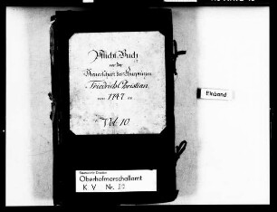Pflichtbuch der Dienerschaft des Kurprinzen Friedrich Christian