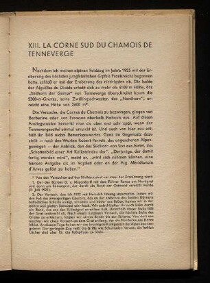 XIII. La corne sud du chamois de tenneverge