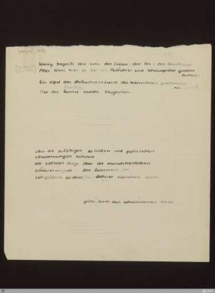 2) wenig begreift das volk das Grosse : [NLB, S. 99-100] / Niederschrift von Frank Mehnert