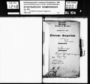 Trillfingen: Heimatverhältnisse der Franziska Geiger