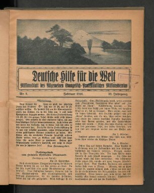 Nr. 2. Februar 1916. 32. Jahrgang