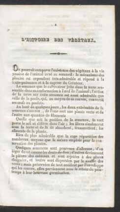 Histoire des Végétaux.