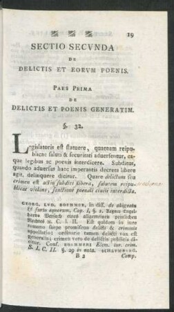 Pars Prima De Delictis Et Poenis Generatim