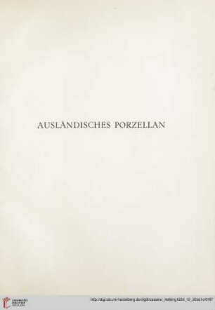 Ausländisches Porzellan (Nr. 904-1077)