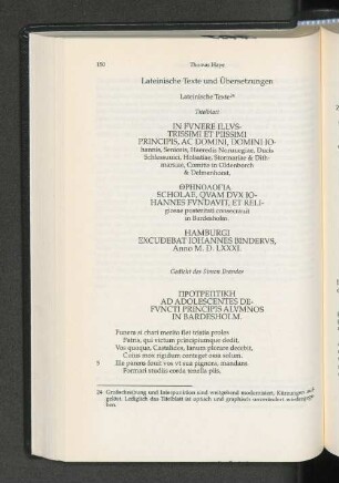Lateinische Texte und Übersetzungen
