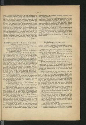 Ausschußsitzung während der Ferien vom 19. Juni 1882