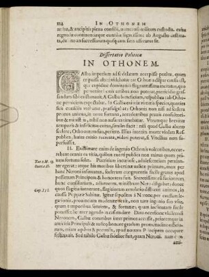 Dissertatio Politica In Othonem.