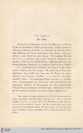 VIII. Capitel Der Tanz