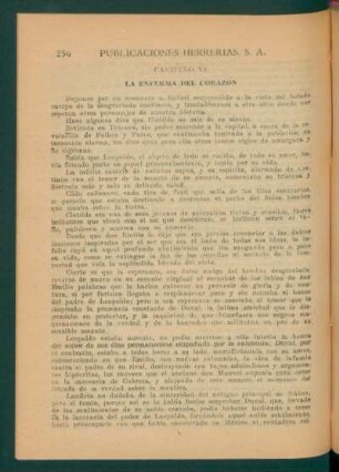 Capítulo VI - La enferma del corazón